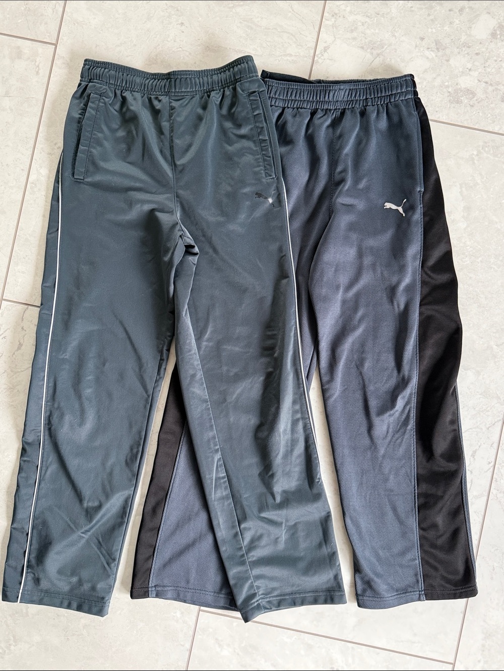 Set of 2 Puma Boy’s Athletic pants large size 14-16 -Black & Gray